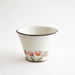 花模様フリーカップ　ぞばちょこ　デザートカップ　スープカップにおすすめ　チューリップ 6枚目の画像