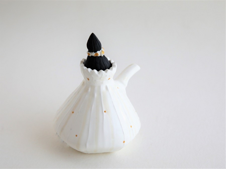 砂糖衣ストライプドレスソースポット　クリスマスプレゼント ミルクピッチャーにもおすすめ　醤油　ソース注し