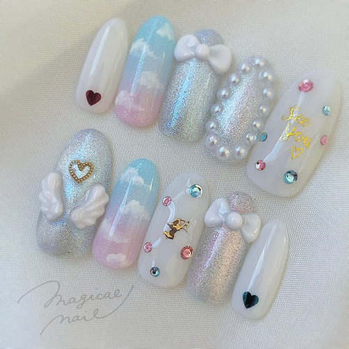 ブラック 天使の羽 ネイルパーツ 12個 ネイル 天使の羽 作り方