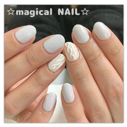 【No.040】ネイルチップ♡グレーネイル♡ニットネイル♡マットコート No.040】ネイルチップ♡グレーネイル♡ニットネイル♡マットコート No