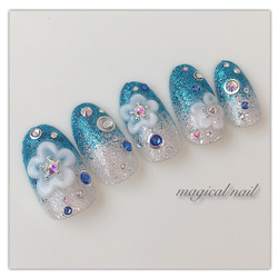再販2☆3dフラワー/氷ネイル/うるうるネイル/キラキラネイル/ドット