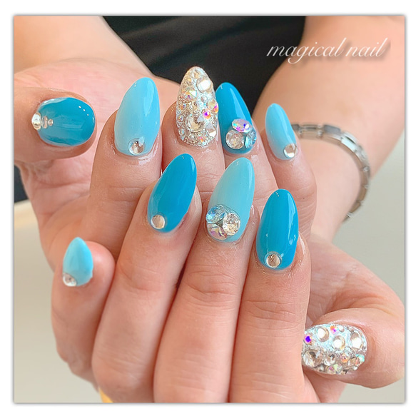 ネイルチップ 宝石ネイル ビジューネイル 夏ネイル 宝石箱ネイル ネイルチップ 宝石ネイル ビジューネイル 夏ネイル 宝石箱ネイル