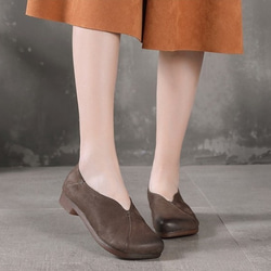 【送料無料】新しいレトロな牛革のソフトソールの女性靴 6枚目の画像