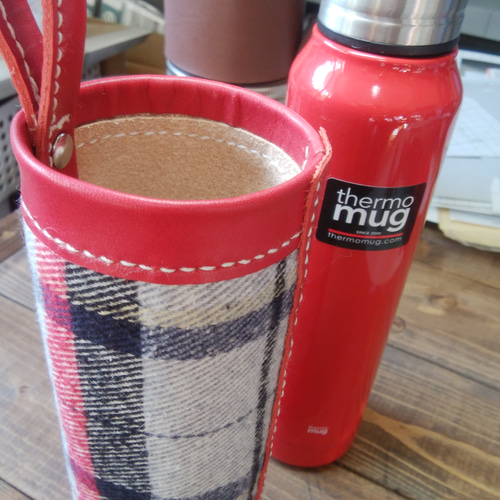 thermo mug - 【値下げします！】マイボトル＆カバー 校閲ガール 河野悦子 ハリスツイード thermo mug - 【値下げします！】マイボトル＆カバー 校閲ガール