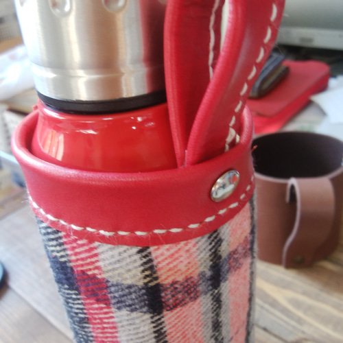 thermo mug - 【値下げします！】マイボトル＆カバー 校閲ガール 河野悦子 ハリスツイード thermo mug - 【値下げします！】マイボトル＆カバー 校閲ガール