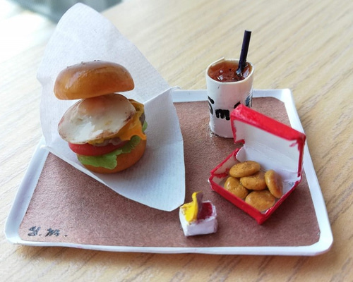 ②　くまのハンバーガーセット　マグネット　フェイクフード　フェイクスイーツ しろくまパン on X: 