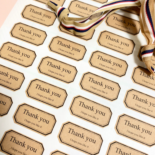 【111】サンキューシール クラフト sanaラベル 楽天市場】送料無料 サンキューシール ギフトステッカー シール