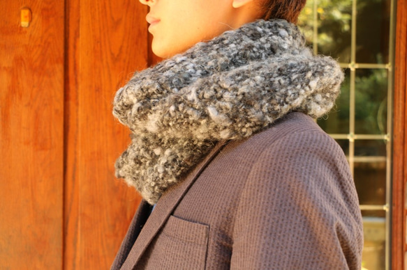 人気のボリュ－ムスヌ－ド新色！Dark Gray Bubling Snood for men（再販） 4枚目の画像