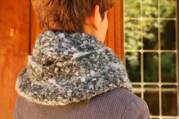 人気のボリュ－ムスヌ－ド新色！Dark Gray Bubling Snood for men（再販） 5枚目の画像