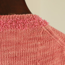 Delilah　脱ぎ着がとっても楽な手染の総ゴム編みのベスト　M size 5枚目の画像