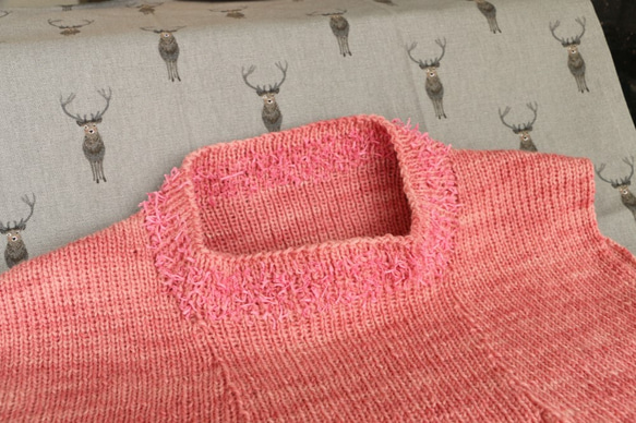 Delilah　脱ぎ着がとっても楽な手染の総ゴム編みのベスト　M size 7枚目の画像