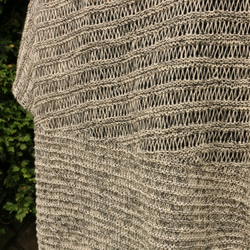 Miko 涼　竹繊維と麻の糸で編んだサマーニット　モノトーン墨色　Mサイズ 4枚目の画像