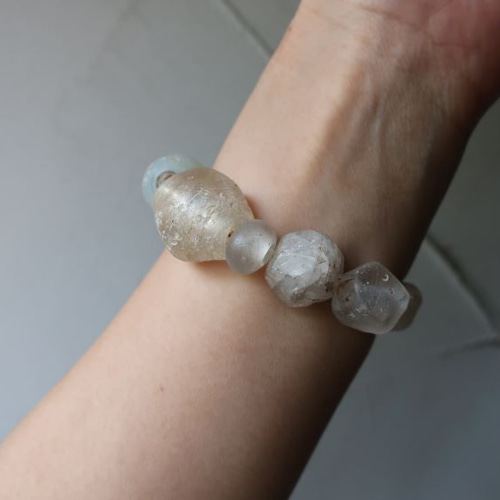 BEADS 古代ガラス大粒 ブレスレット(OG14) ブレスレット