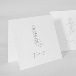 【新】二つ折りフラワーメッセージカード/thankyouカード/サンクスカード 3枚目の画像