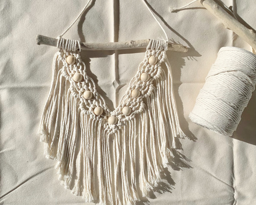 マクラメタペストリー タペストリー 手編み おしゃれ 北欧 マクラメ 壁掛け タペストリー