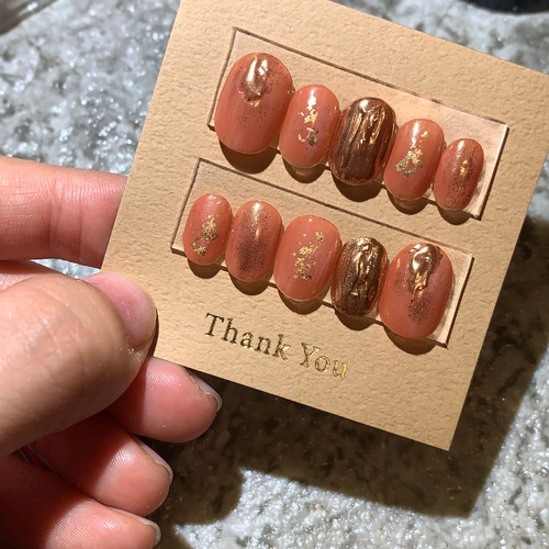 015 ブラウンニュアンスネイル ネイルチップ no.15«オーダー受付中