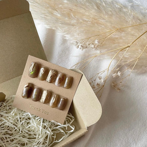 no.22«オーダー受付中»テラコッタジェル使用 暖色ニュアンス