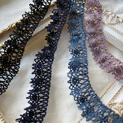 50㎝〜】FC-0343 ラメ入り フリルレース フリル ブレード レース