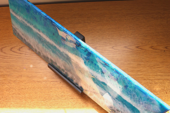 【受注制作】Pole Nalu (Blue Waves/青波) With Aloha from Hawaii 壁掛け 6枚目の画像