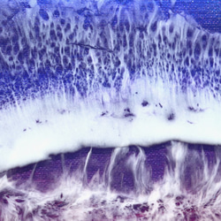 【受注製作】Moana Poni (Purple Ocean)With Aloha from Hawaii 波アート 8枚目の画像