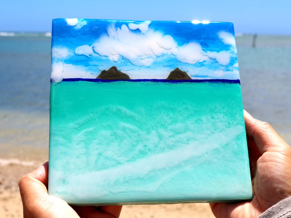 【受注制作】Lanikai Moku Lua(Twin Island in Heavenly Sea/天国の海の双子島) 1枚目の画像