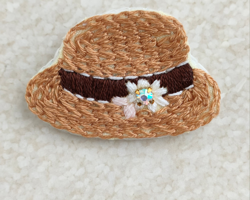 ハンドメイド 刺繍 ハンドバック・ブローチセット赤毛のアンとマシュー 麦わら帽子 1_66631e75e6ea46a75d04921597dd