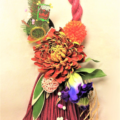 しめ縄リース 紫トルコキキョウ 【公式通販】