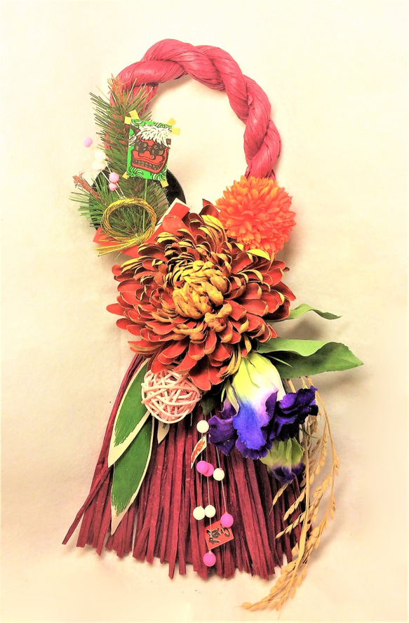 しめ縄リース 紫トルコキキョウ 【公式通販】