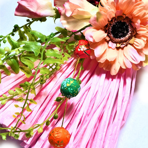 Kusudama * 折り紙 くす玉・桃・ナチュラル和モダン・ パステル
