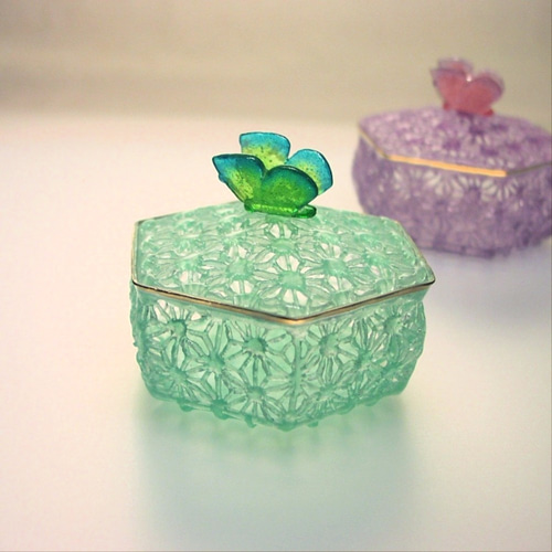 希少 切子 クリスタル カット ガラス バスケット 鉢 オブジェ 置物