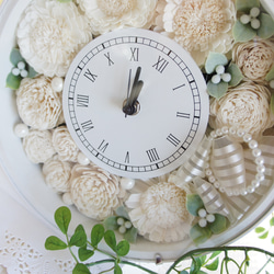 （再販×11）結婚祝いに♪アニバーサリーギフトに♪花時計（ホワイト）◆ 4枚目の画像