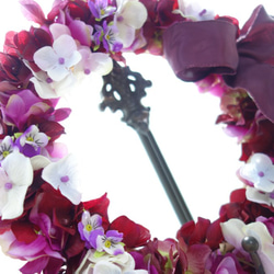 ～mauve～大人カラーで美しく…紫陽花のリース 4枚目の画像