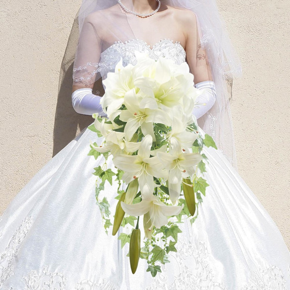 ◇見本76◇オーダー キャスケードブーケ ブートニア