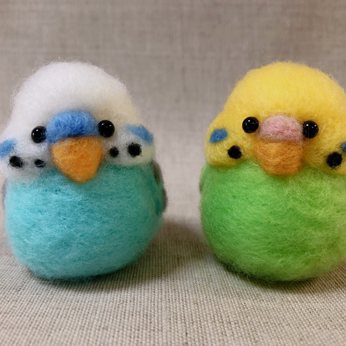 羊毛フェルト T 文鳥さんのティータイム♡ . . . #羊毛 #羊毛フェルト