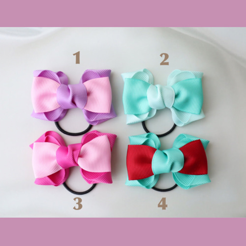 【112】 ハンドメイド　リボン　ヘアゴム 1_a9b9c0e8bc0eb008d021ec861bd6