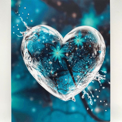 アートパネル 幻想的なインテリアアート③ ハートの雫 お店の
