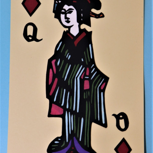 送料無料]切り絵 川上澄生の四季のたのしみトランプ 切り絵 HIROSI