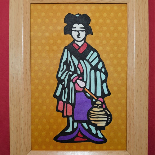 送料無料]切り絵 川上澄生の「おとしさん」 切り絵 HIROSI 通販