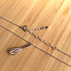 Silver necklace『whisk』 3枚目の画像