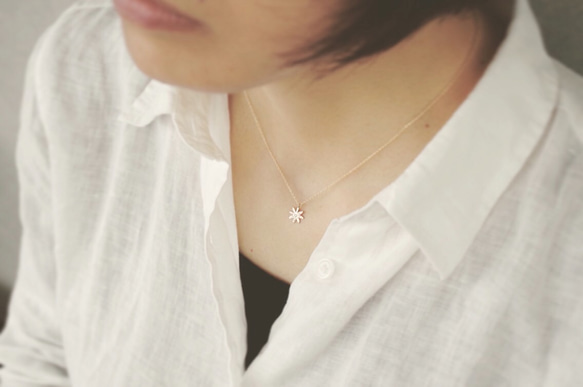 K10/diamond necklace『star anise』 4枚目の画像