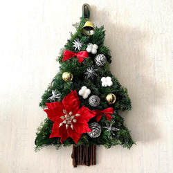 クリスマスツリー　/ プリザーブド加工のヒムロスギ　/　壁掛け　 1枚目の画像