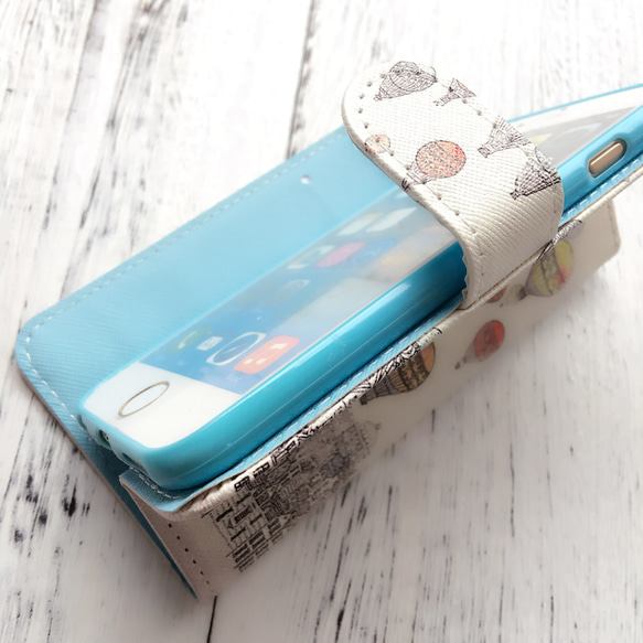 【iPhone5C】ケース手帳型可愛い風船 5枚目の画像