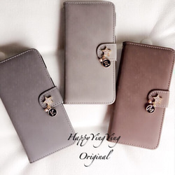 iPhoneケース♡手帳型　イニシャル加工 全機種対応スマホケース 手帳型 iphone17Promax 16promax イニシャル