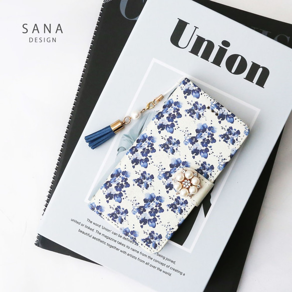 花園藍流蘇手機殼，適用於 iPhone 16 Pro Max、15、14 和 Xs Max 第2張的照片