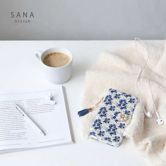 花園藍流蘇手機殼，適用於 iPhone 16 Pro Max、15、14 和 Xs Max 第5張的照片