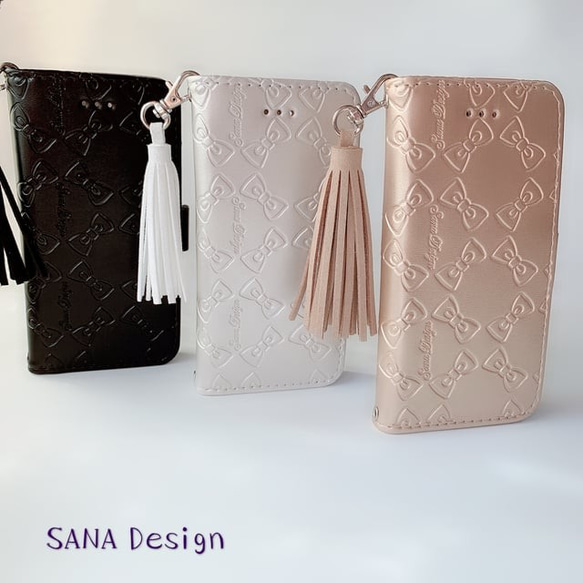 iPhone 15Pro 智慧型手機殼★壓花緞帶 14Promax/Plus/Xsmax 附流蘇 第1張的照片