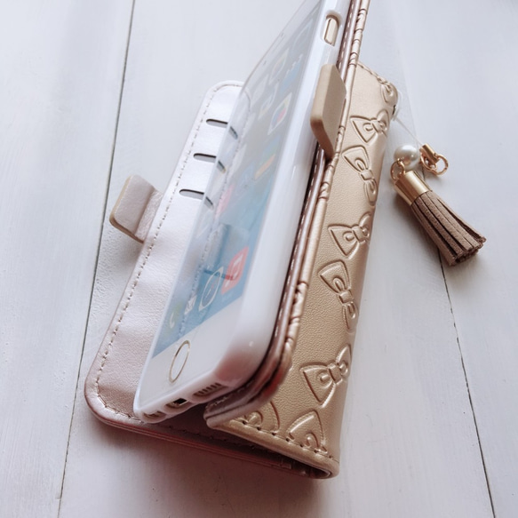 iPhone 15Pro 智慧型手機殼★壓花緞帶 14Promax/Plus/Xsmax 附流蘇 第3張的照片