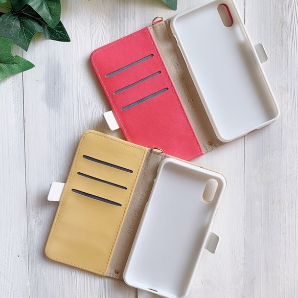 適用於 iPhone 17、16 和華為 Aquos、Xperia SE 的奢華首款皮夾式智慧型手機外殼。 第4張的照片