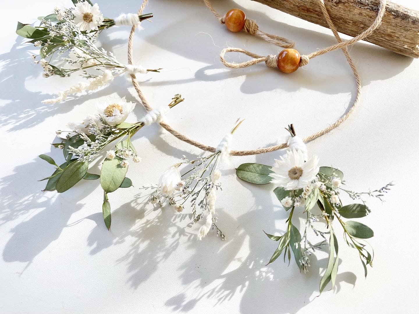 ドライフラワー*°♡Naturalアンティークミニスワッグ2点セット 恐い 