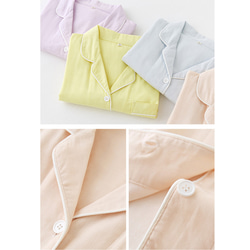 『コットンルームウエア』長袖　上下セット　カップルパジャマ　お揃い　2色　rw009　女性 7枚目の画像